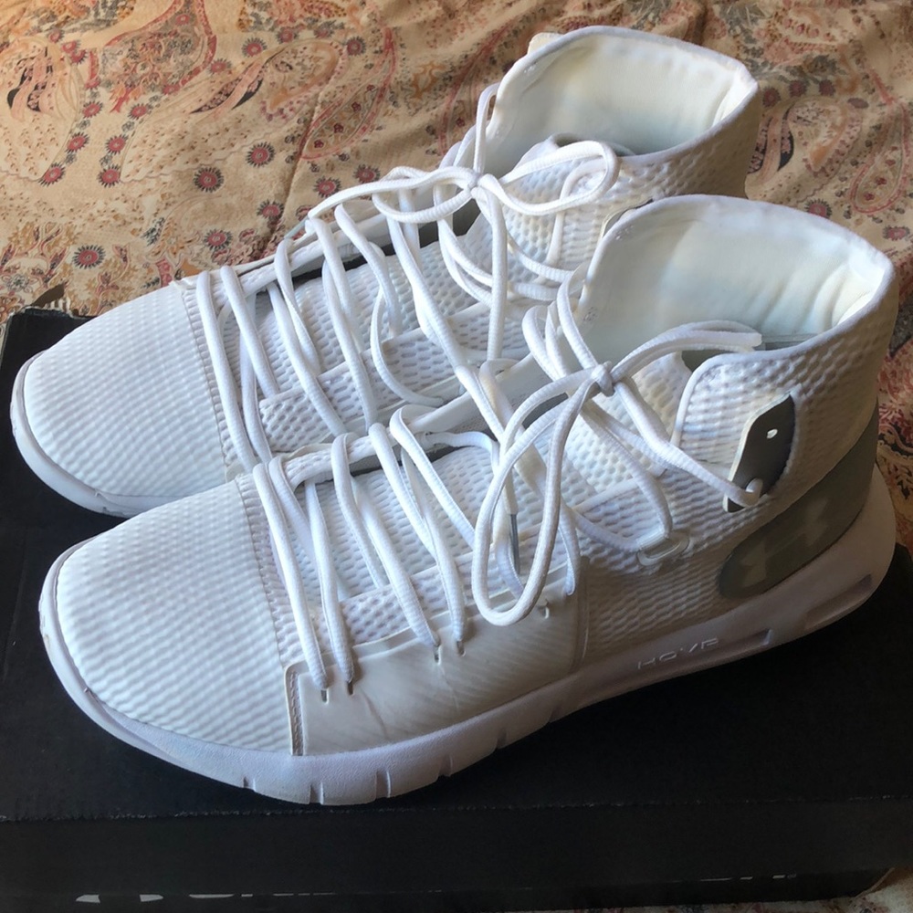 White Under Armour basketball sneakers